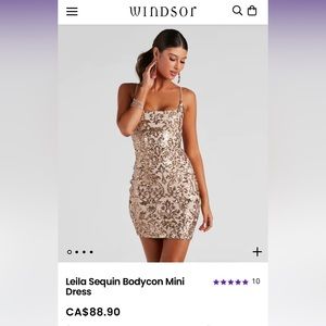 Stunning Rose Gold Backless Bodycon Dress